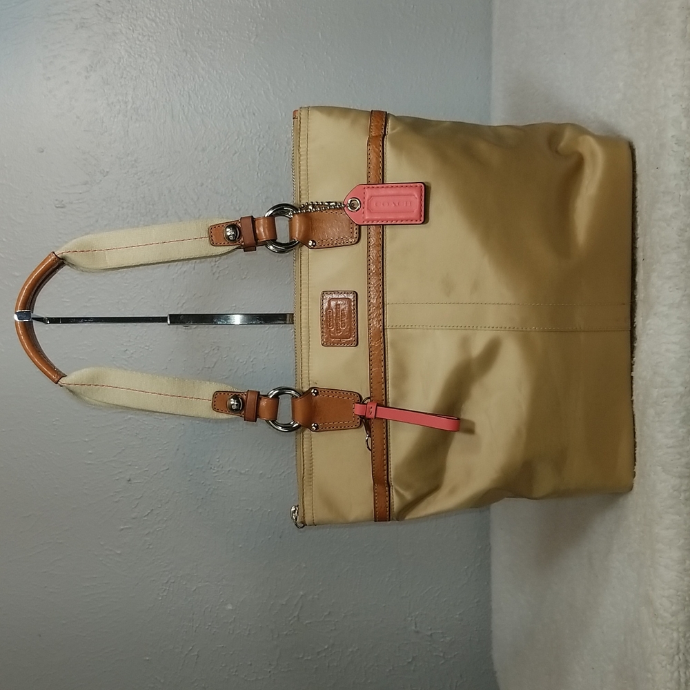 Coach Hampton Gold & Pink Purse